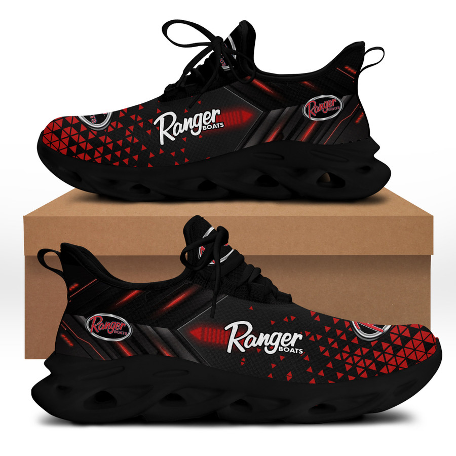 Ranger Boats Custom Running Shoes – Black Red Athletic Sneakers for Fishing Fan Ranger Boats Custom Running Shoes – Black Red Athletic Sneakers for Fishing Fan