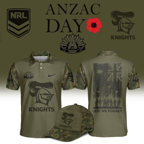 Newcastle Knights ANZAC Day Polo Shirt – 2025 Edition