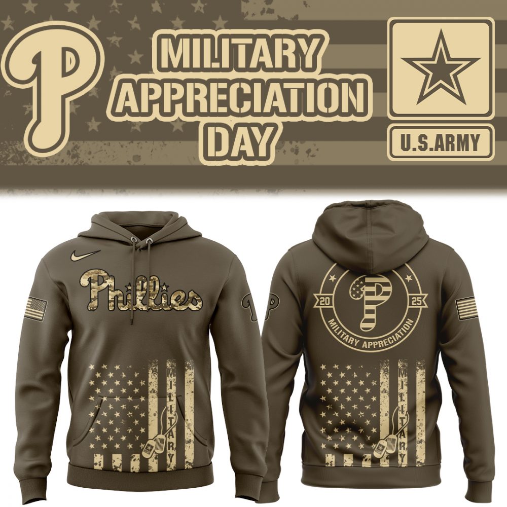 Phillies Baseball Military Appreciation Day Hoodie