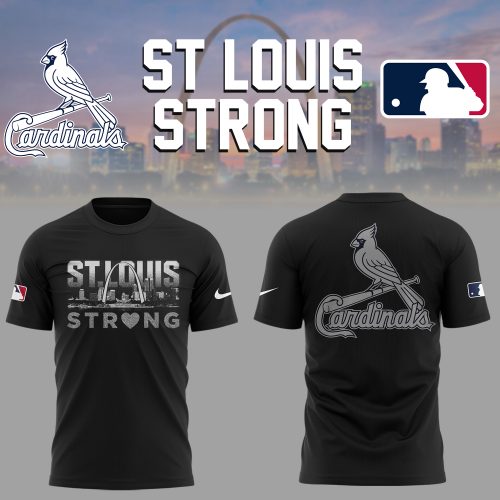 Cardinals x St Louis Strong 2025 Black Tshirt