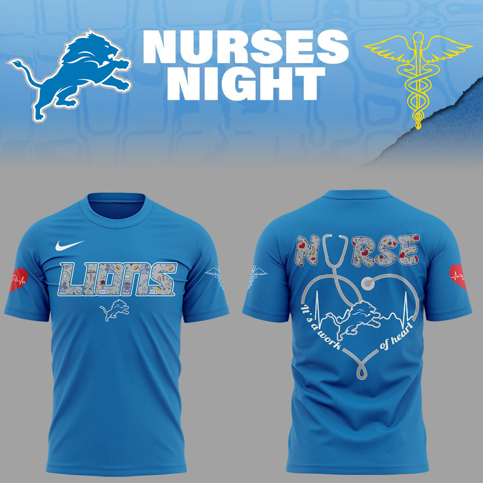 Detroit Lions Nurses Appreciation Blue T-Shirt – Special Design Detroit Lions Nurses Appreciation Blue T-Shirt – Special Design
