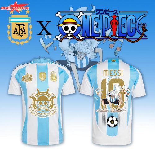 Argentina Home Jersey 2025 Messi Gold x One Piece Crossover Tee