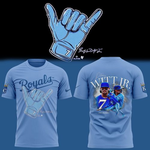Bobby Witt Jr Hand Sign Signature Blue T-Shirt – Kansas City Royals Tribute