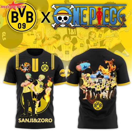Borussia Dortmund x One Piece Unisex T-Shirt – Anime Football Shirt for Fans