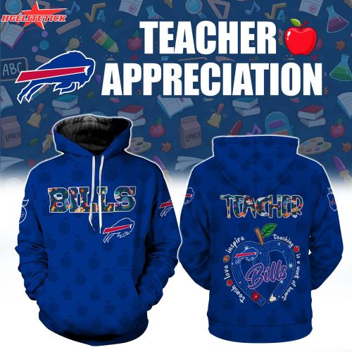 Buffalo Bills Teacher Appreciation 3D Hoodie – NFL Educator Gift Hoodie