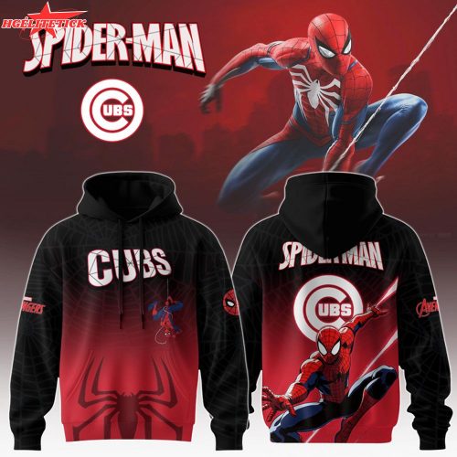 Chicago Cubs x Spider-Man Game Night Hoodie 2025 – Superhero Baseball Sweatshirt