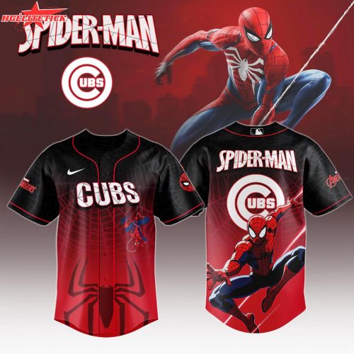 Chicago Cubs x Spider-Man Game Night Jersey 2025 – Marvel Baseball Collab