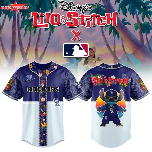 Colorado Rockies MLB x Lilo & Stitch Jersey