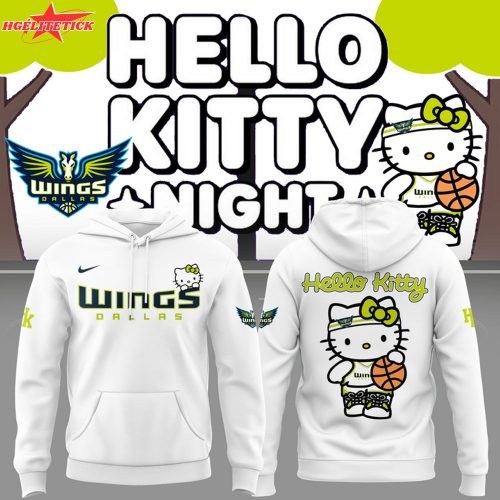 Dallas Wings x Hello Kitty 2025 Hoodie – Cute NBA Collab Edition