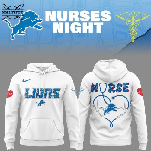 Detroit Lions Nurses Appreciation White Hoodie – Limited Edition