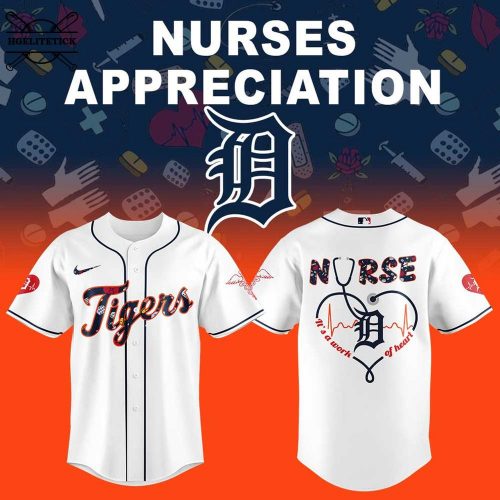 Detroit Tigers Nurses Appreciation White Jersey – 2025 Special Edition