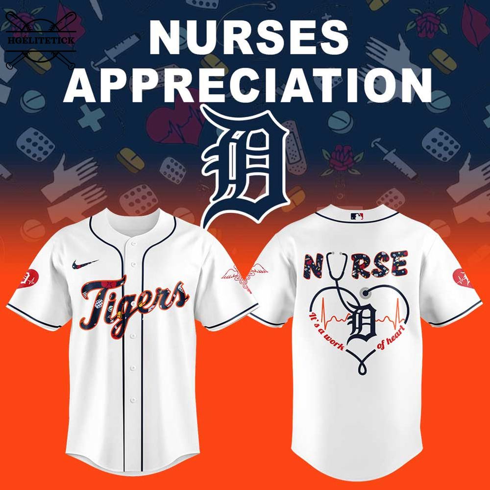 Detroit Tigers Nurses Appreciation White Jersey – 2025 Special Edition Detroit Tigers Nurses Appreciation White Jersey – 2025 Special Edition