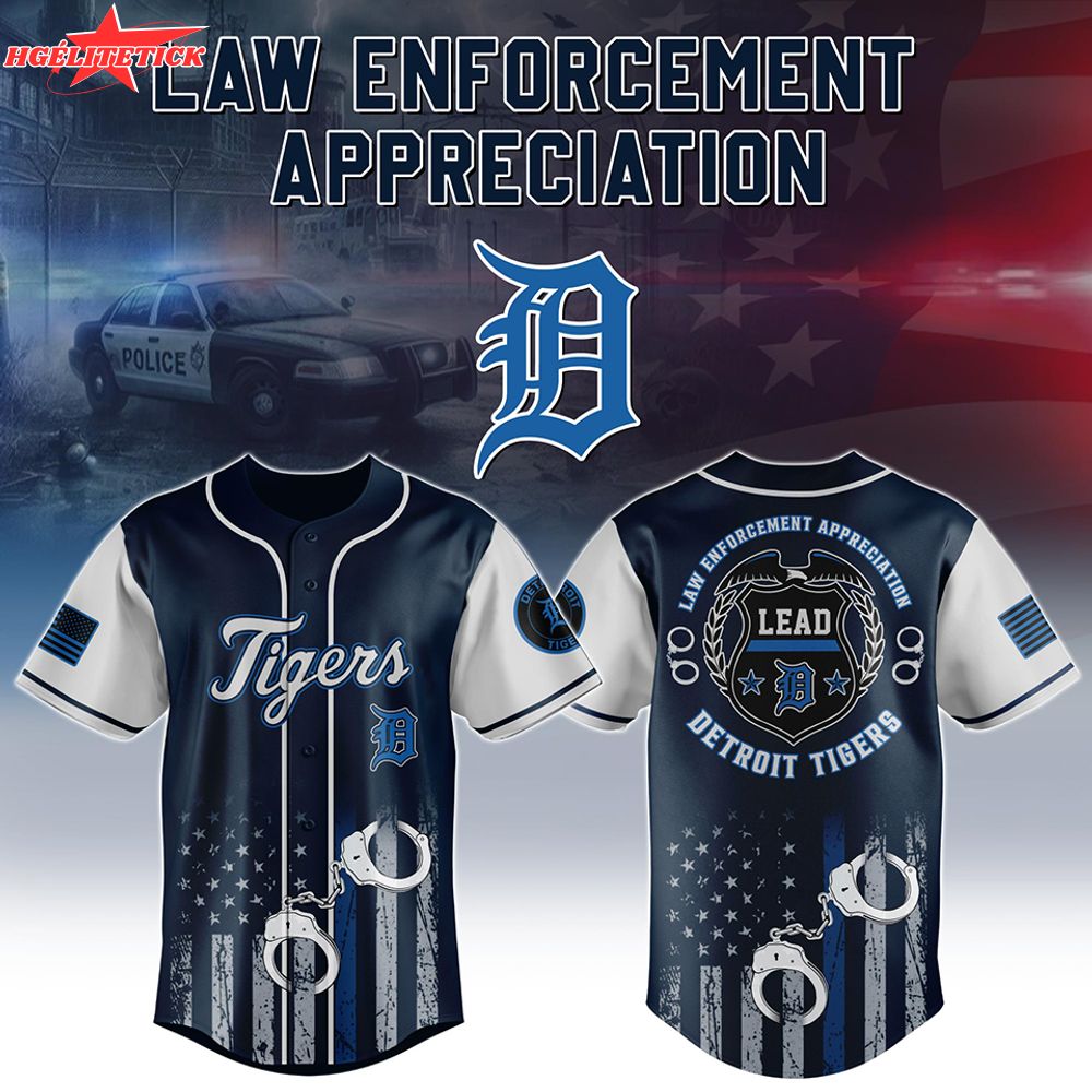 Detroit Tigers x Law Enforcement 3D Jersey – Police Tribute MLB Shirt Detroit Tigers x Law Enforcement 3D Jersey – Police Tribute MLB Shirt