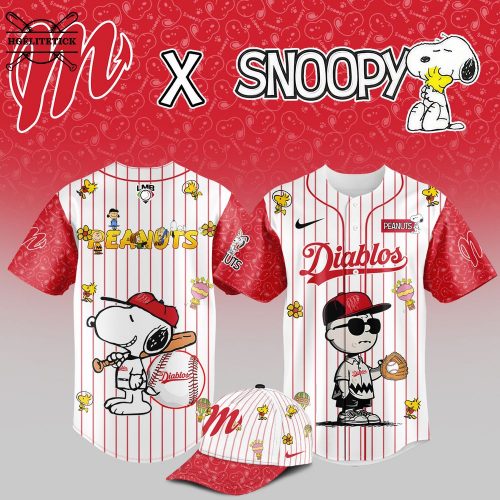 Diablos Rojos del México Snoopy Jersey & Cap – 2025 Cute Limited Set