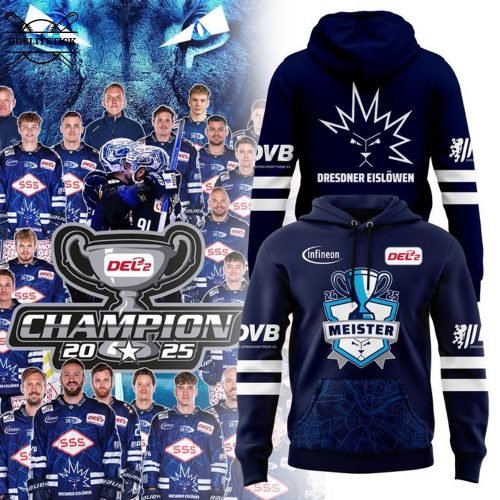 Dresdner Eislöwen DEL2 Champions 2025 Hoodie – Meistertitel Edition