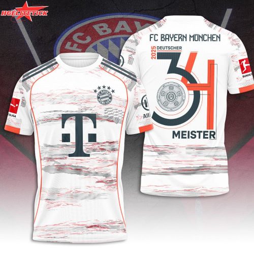 FC Bayern Munich 2025 Champions 34th Deutscher Meister Shirt – White Limited Edition