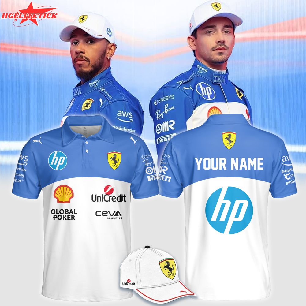 Ferrari 2025 Polo Shirt – Custom Name Racing F1 Tee Ferrari 2025 Polo Shirt – Custom Name Racing F1 Tee