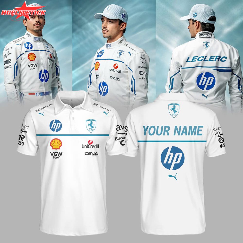 Ferrari White Polo Shirt 2025 – Custom Name F1 Fan Shirt Ferrari White Polo Shirt 2025 – Custom Name F1 Fan Shirt