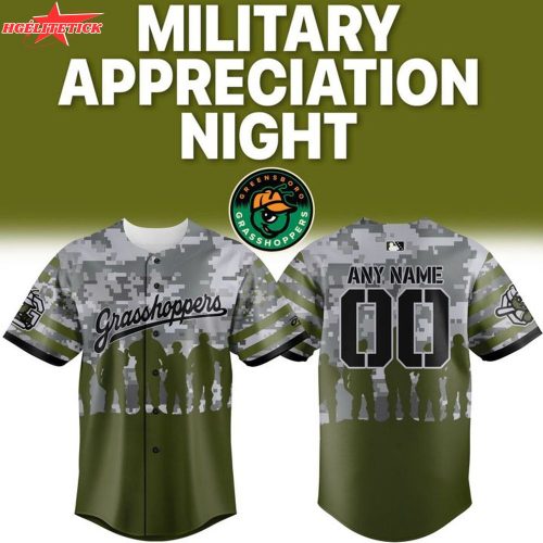 Greensboro Grasshoppers Military Day Jersey 2025 – Baseball Tribute Edition