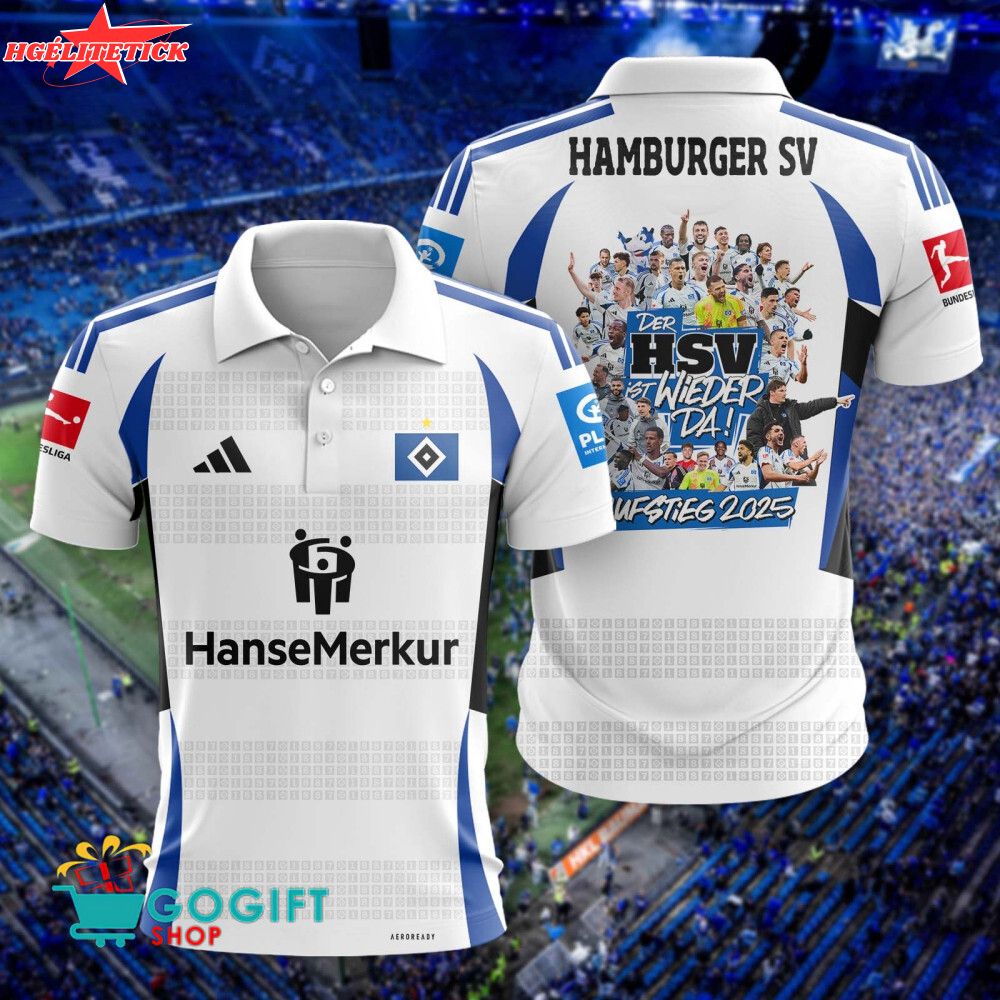 Hamburger SV Aufstieg 2025 Polo Shirt – DER COMEBACK Soccer Edition Hamburger SV Aufstieg 2025 Polo Shirt – DER COMEBACK Soccer Edition
