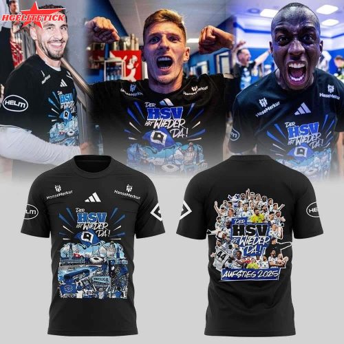Hamburger SV Aufstieg Bundesliga 2025 3D T-Shirt – Soccer Promotion Shirt