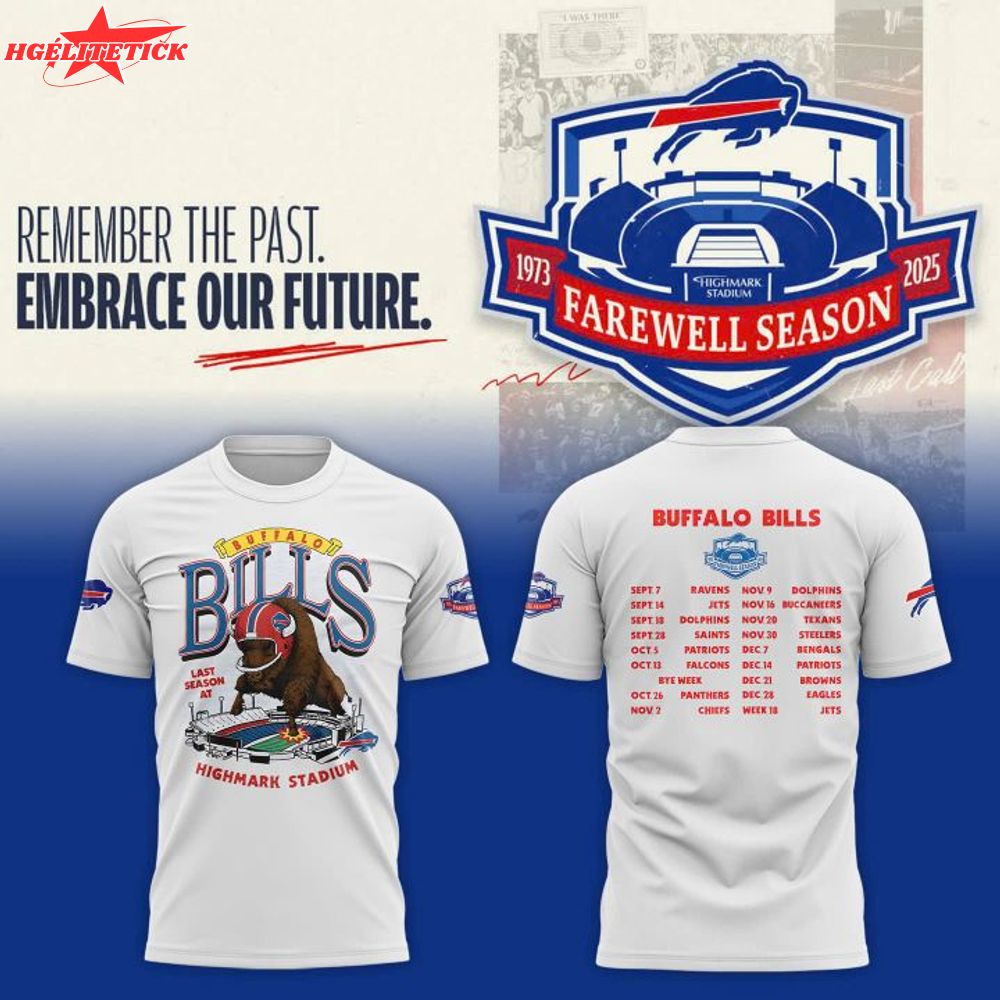 Highmark Stadium Farewell Season T-Shirt – Buffalo Bills Tribute Tee Highmark Stadium Farewell Season T-Shirt – Buffalo Bills Tribute Tee