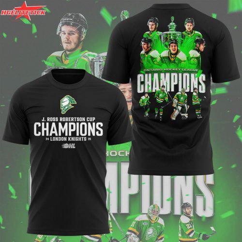 Knights Hockey Champions T-Shirt – Black Ice Hockey Win Tee