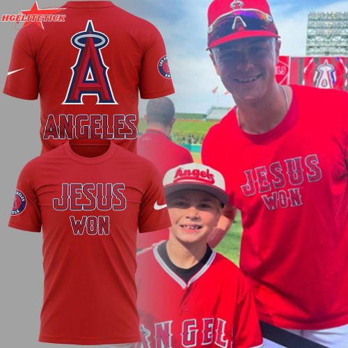 LA Angels x Jesus Won 2025 Red Tshirt