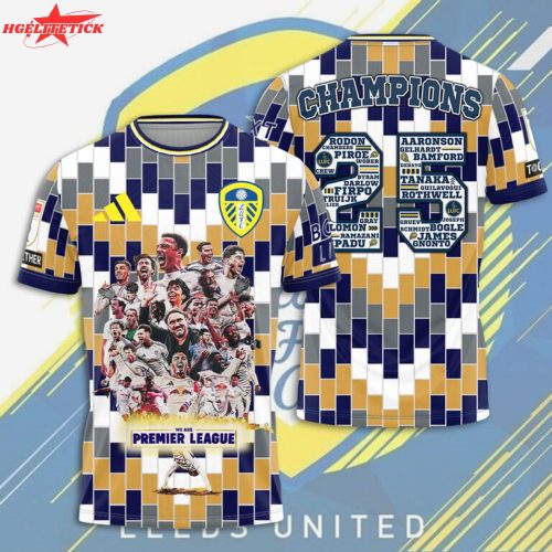 Leeds United Premier League Champions T-Shirt 2025 – Promotion Celebration Fan Jersey