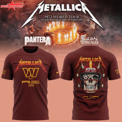 Limited Edition M72 World Tour With Pantera And Suicidal Tendencies x Washington Commanders Tshirt 2025