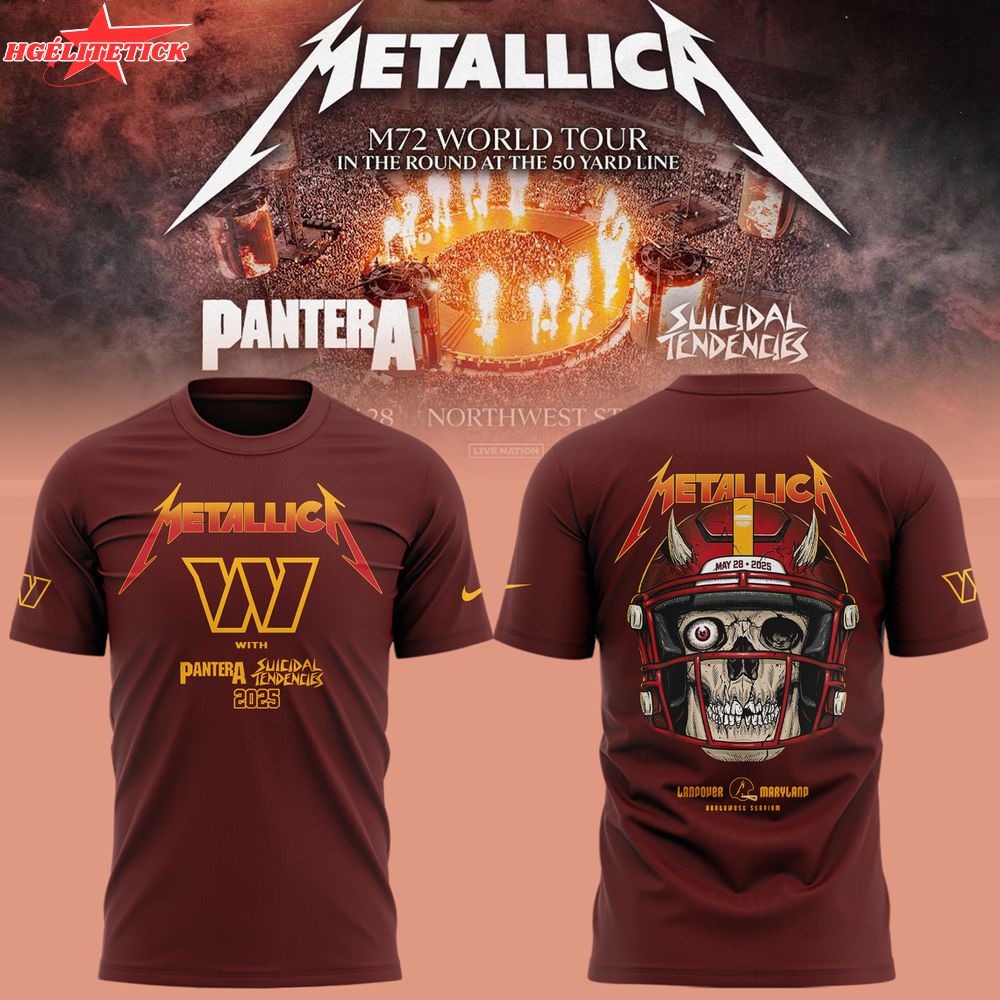 Limited Edition M72 World Tour With Pantera And Suicidal Tendencies x Washington Commanders Tshirt 2025 Limited Edition M72 World Tour With Pantera And Suicidal Tendencies x Washington Commanders Tshirt 2025