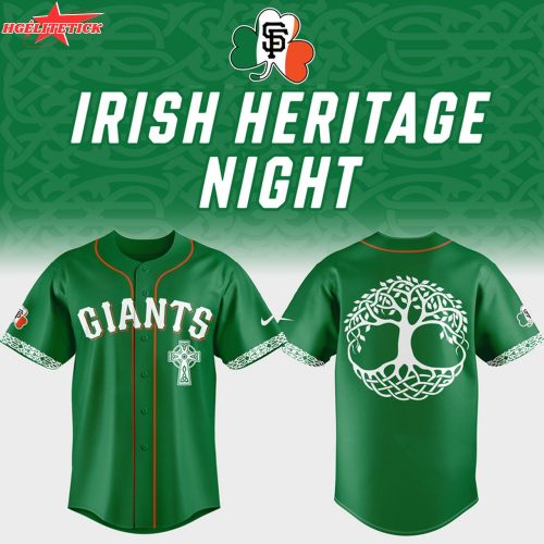 Limited Edition SF Giants x Irish Heritage Night 2025 Baseball Jersey