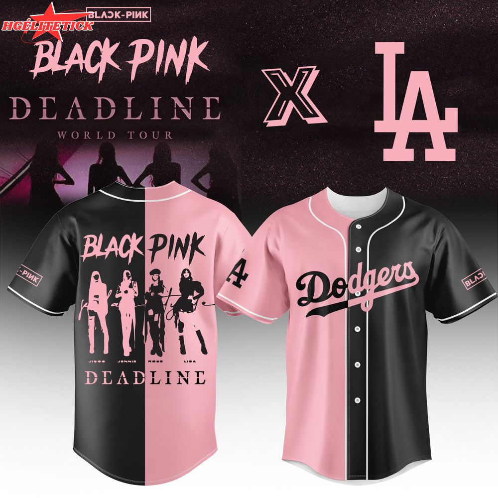 Los Angeles Dodgers x Blackpink Baseball Jersey Los Angeles Dodgers x Blackpink Baseball Jersey