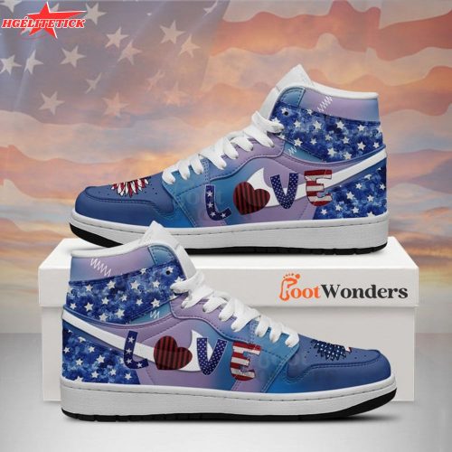 Love – American Flag – Independence Day J1 Shoes