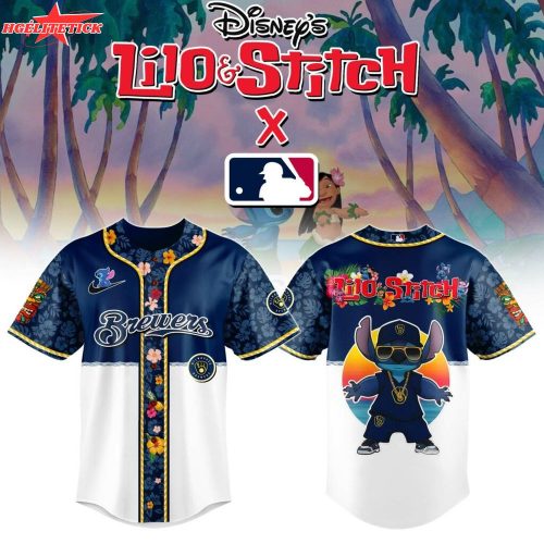 Milwaukee Brewers MLB x Lilo & Stitch Jersey