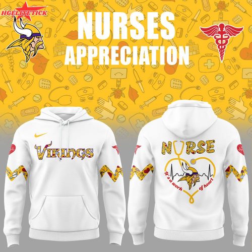 Minnesota Vikings Nurses Appreciation Trending Hoodie – Healthcare Tribute