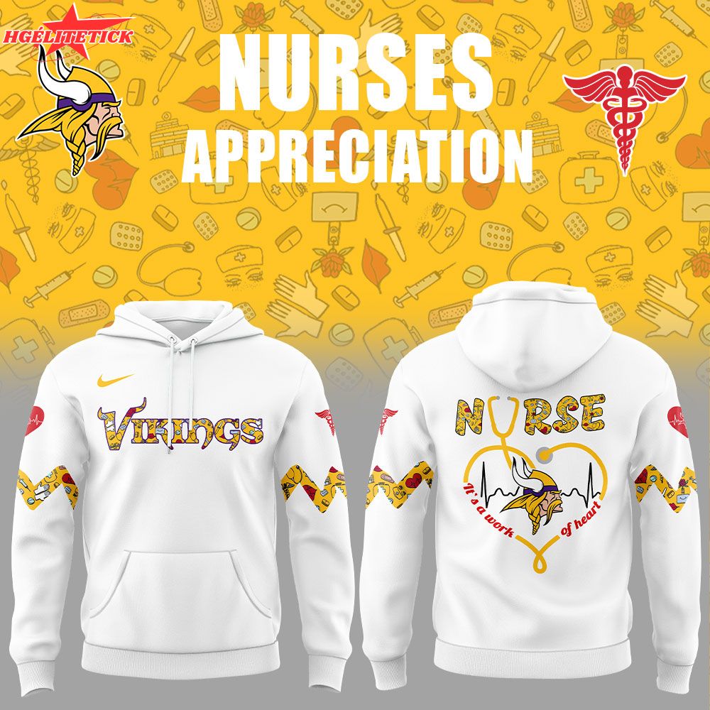 Minnesota Vikings Nurses Appreciation Trending Hoodie – Healthcare Tribute Minnesota Vikings Nurses Appreciation Trending Hoodie – Healthcare Tribute