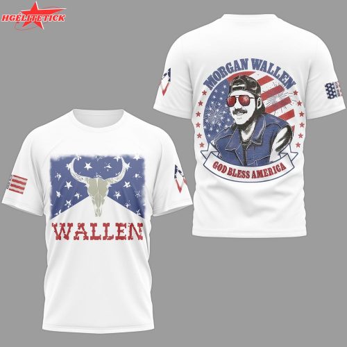 Morgan Wallen God Bless America T-Shirt – 4th of July Country Music Tee