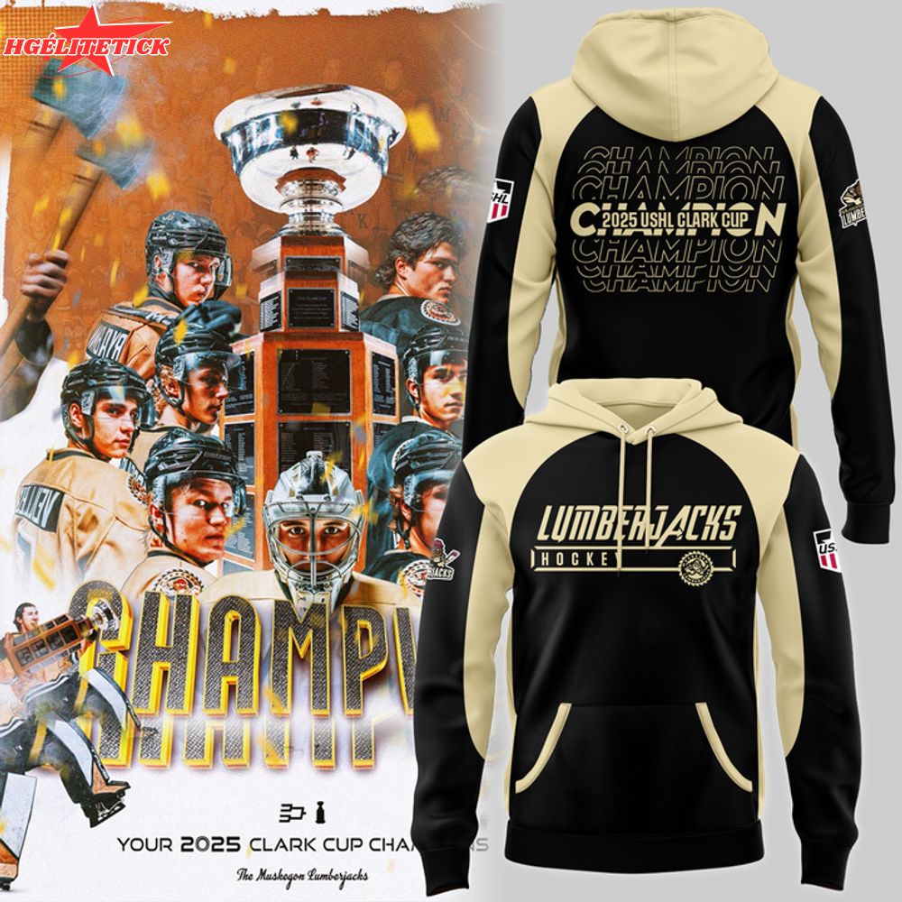 Muskegon Lumberjacks Clark Cup Champions 2025 New Design Hoodie – Limited Fan Gear Muskegon Lumberjacks Clark Cup Champions 2025 New Design Hoodie – Limited Fan Gear