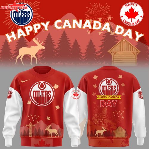 Oilers x Happy Canada Day 2025 Sweatshirt