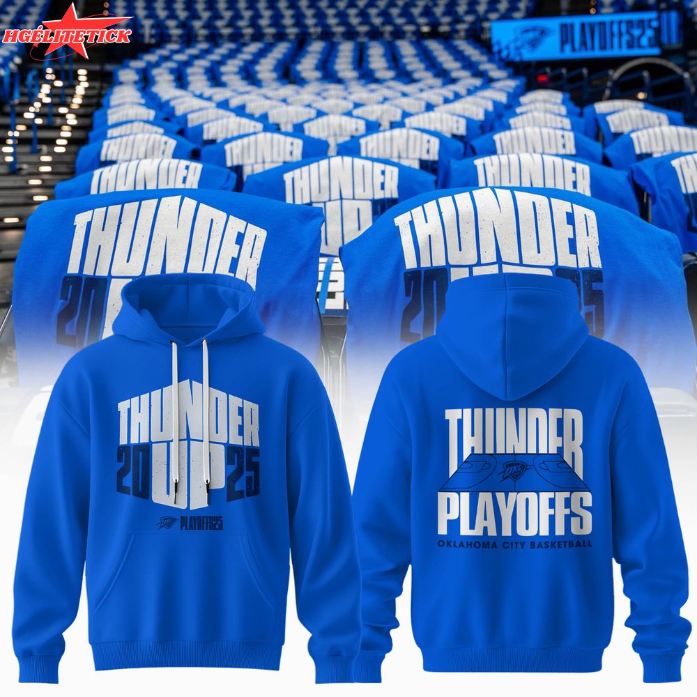 Oklahoma City Thunder Playoff 2025 Blue Hoodie – NBA Fan Gear Oklahoma City Thunder Playoff 2025 Blue Hoodie – NBA Fan Gear