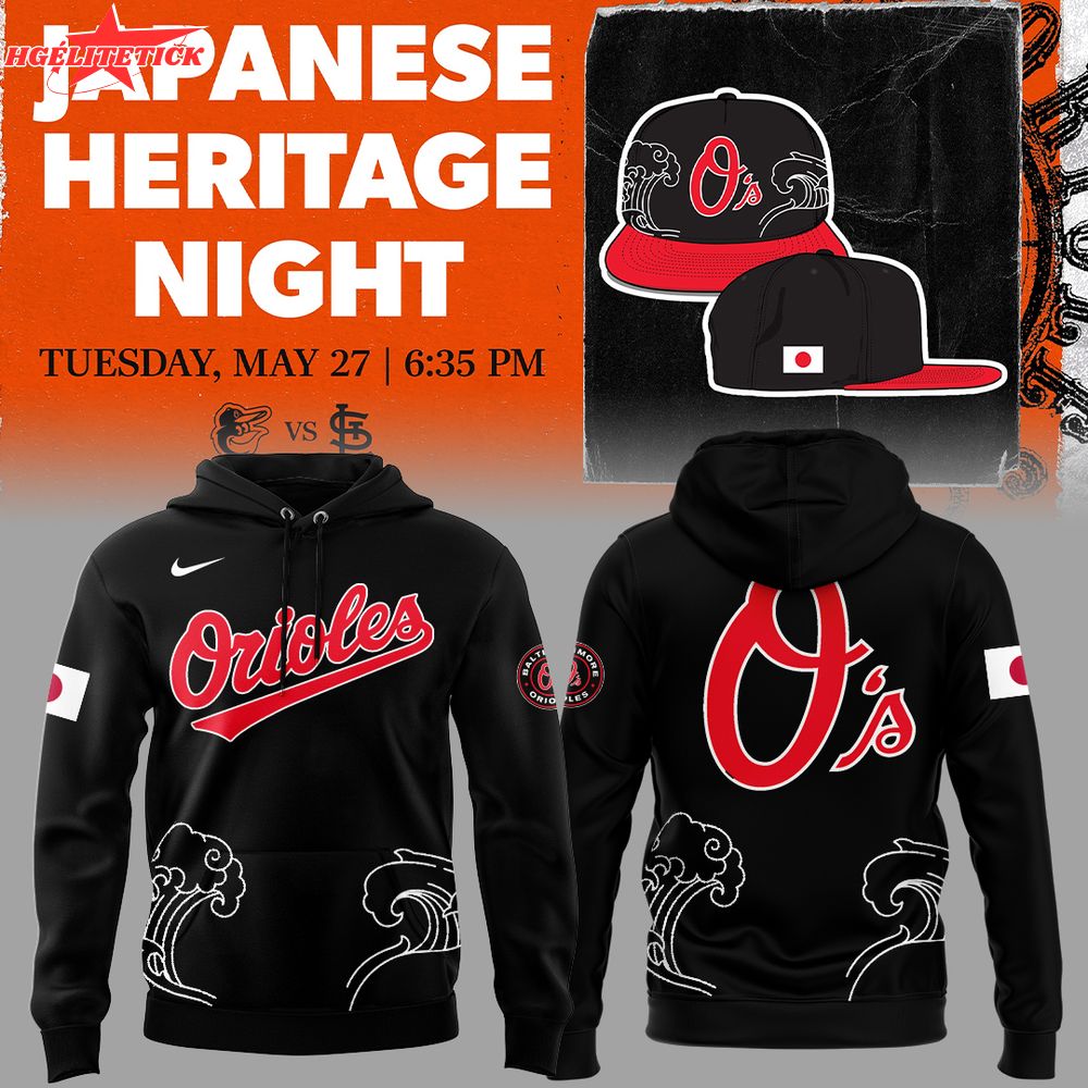 Orioles Baseball Japanese Heritage Night Hoodie Orioles Baseball Japanese Heritage Night Hoodie