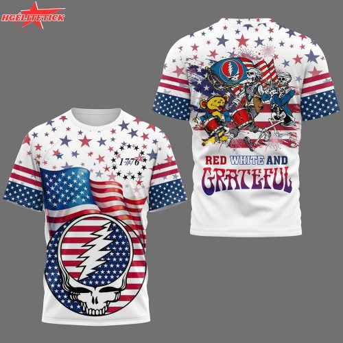 PREMIUM Red White And Grateful 3D SHIRT