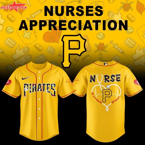 Pittsburgh Pirates Nurses Appreciation Night Yellow Jersey Flat Cap Set