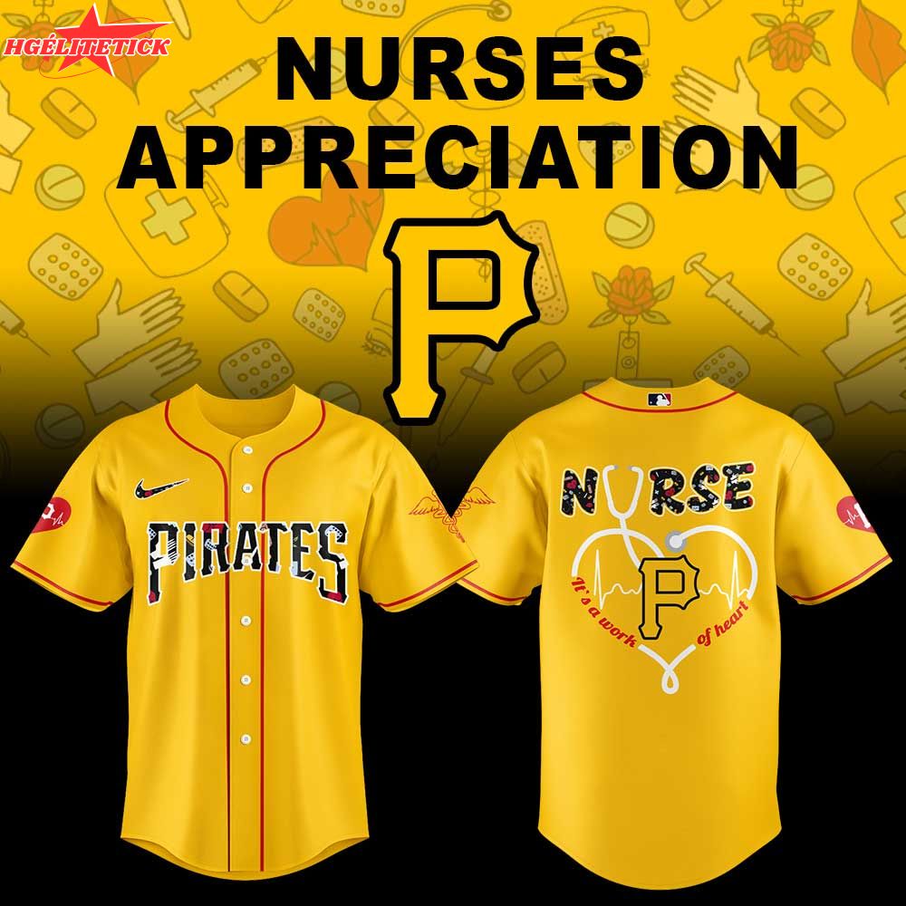 Pittsburgh Pirates Nurses Appreciation Night Yellow Jersey Flat Cap Set Pittsburgh Pirates Nurses Appreciation Night Yellow Jersey Flat Cap Set