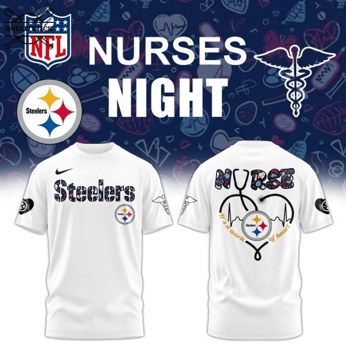 Pittsburgh Steelers Nurses Appreciation White T-Shirt – Special Edition