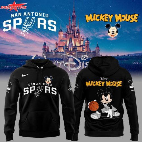 San Antonio Spurs x Mickey Mouse Black Hoodie – Disney Crossover Edition