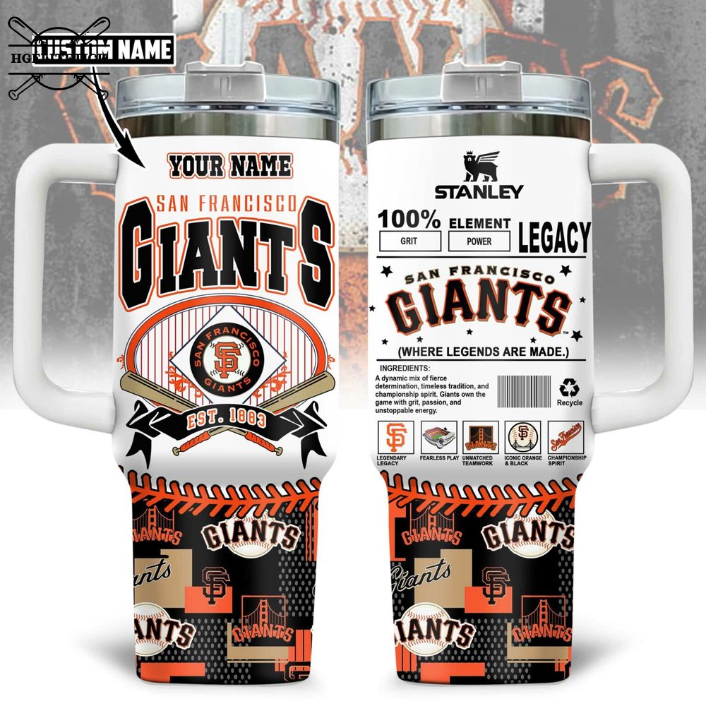 San Francisco Giants Custom Stanley Tumbler – Personalized Name MLB Fan Mug San Francisco Giants Custom Stanley Tumbler – Personalized Name MLB Fan Mug