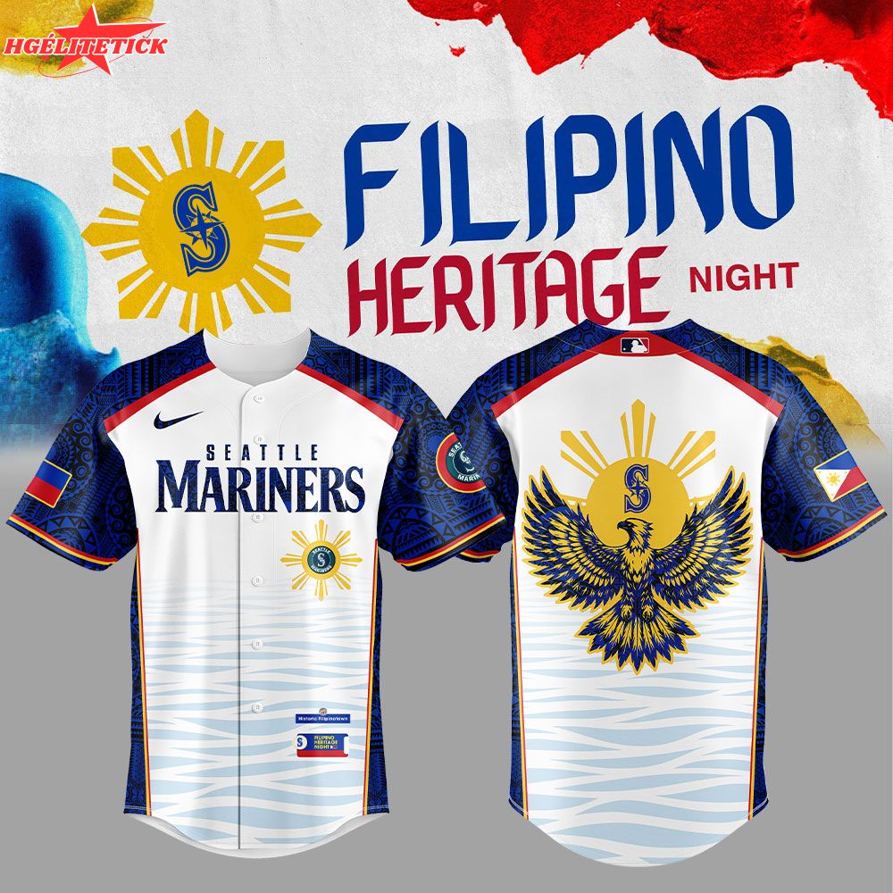 Seattle Mariners Filipino Heritage Night Jersey – MLB Cultural Combo Shirt Seattle Mariners Filipino Heritage Night Jersey – MLB Cultural Combo Shirt