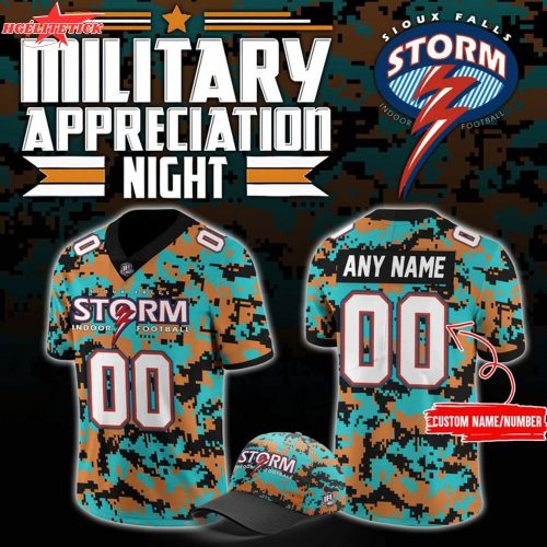 Sioux Falls Storm Military Nights Football Jersey 2025 – Military Tribute Edition